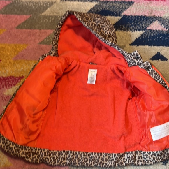 Fleeced lined hooded leopard print coat - Picture 4 of 12